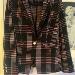 Pink Melanie Lyne Size 8, HQ shoulder padded breathable blazer real pockets